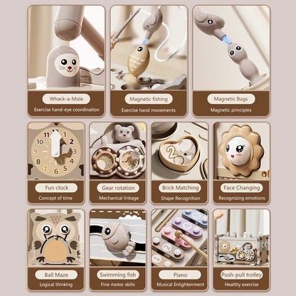 Fishing Owl Busy Board Mole Game Number Xylophone