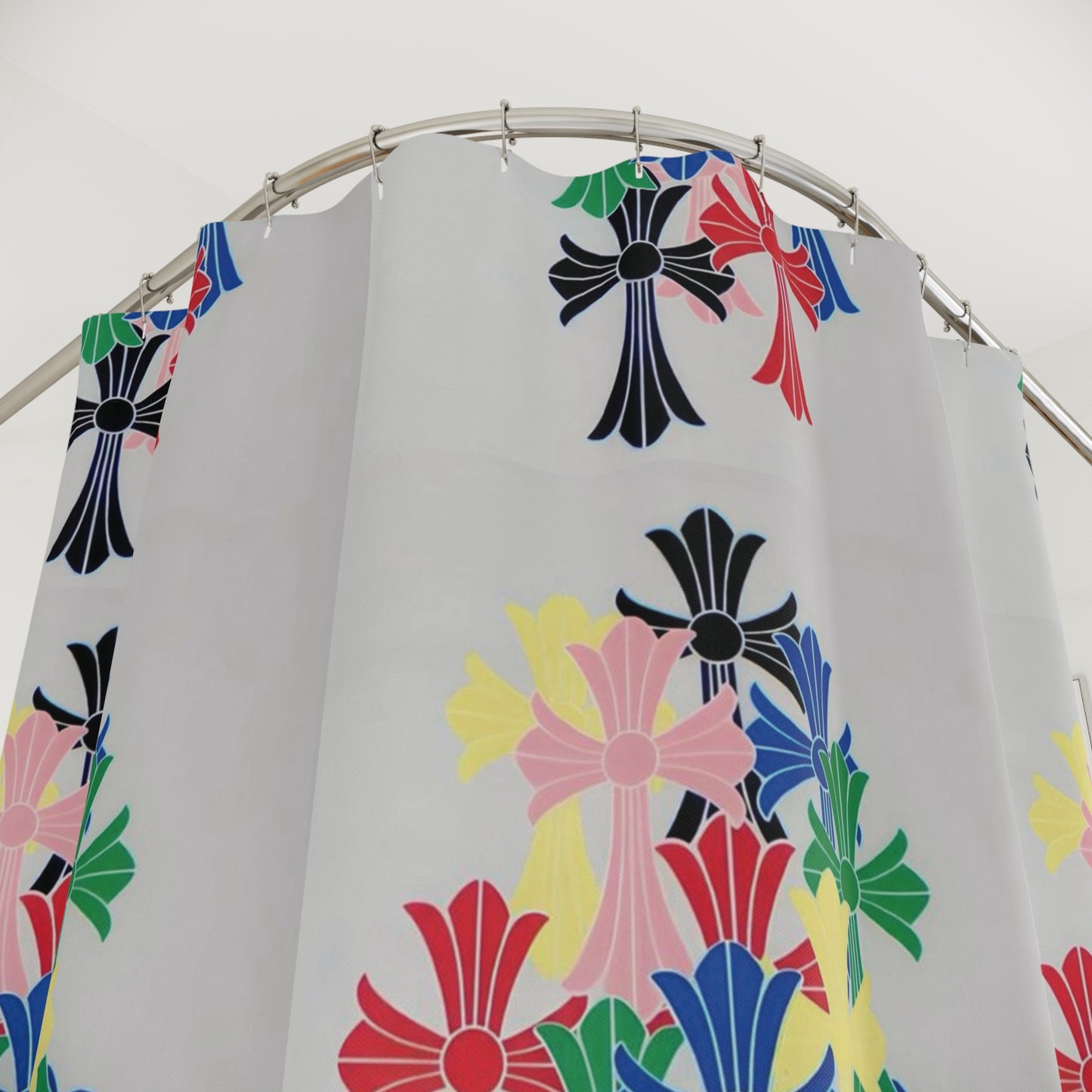 christ-cross y2k hypebeast shower curtain