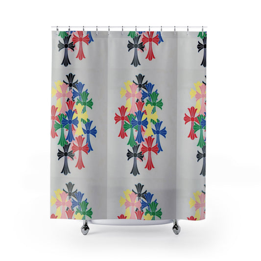 christ-cross y2k hypebeast shower curtain