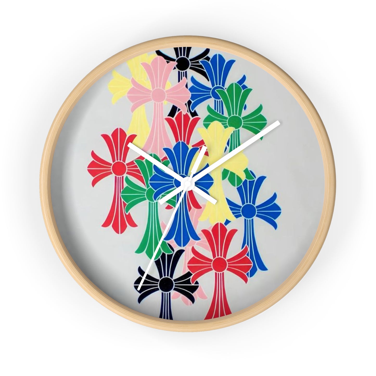 christ-cross y2k inspired wall clock