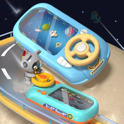 Racing Car Space Adventure Kids Racing Car Steering Wheel Toy with Sound & Music