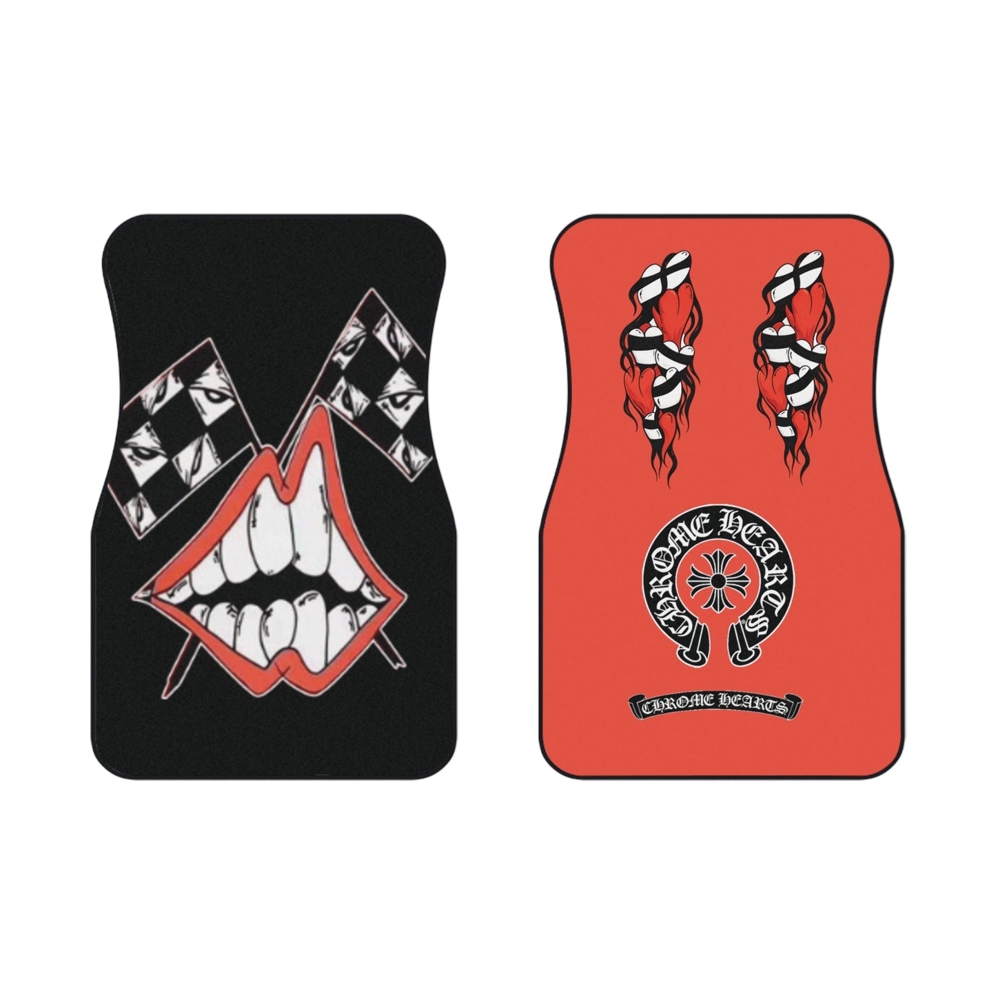 bhrome hearts car floor mats hypbeast designer inspired