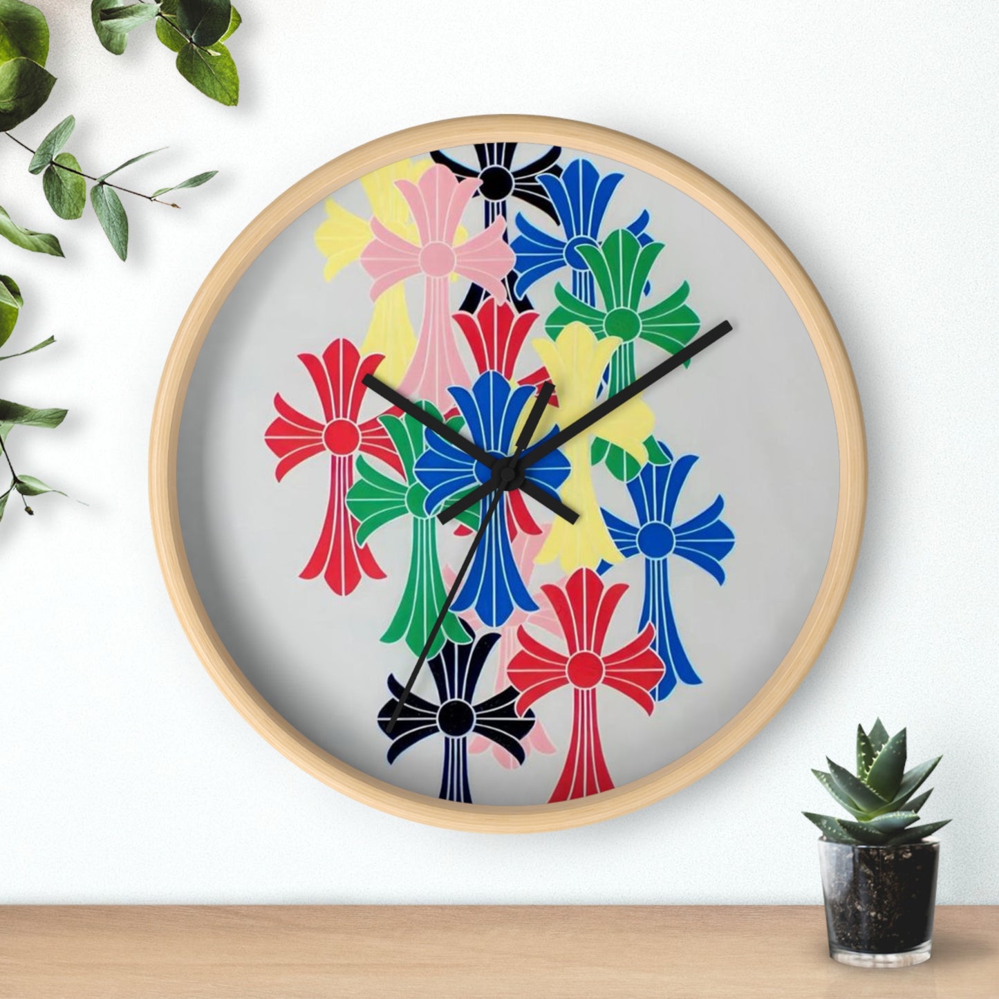 christ-cross y2k inspired wall clock