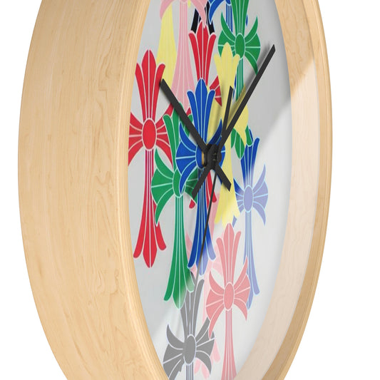 christ-cross y2k inspired wall clock