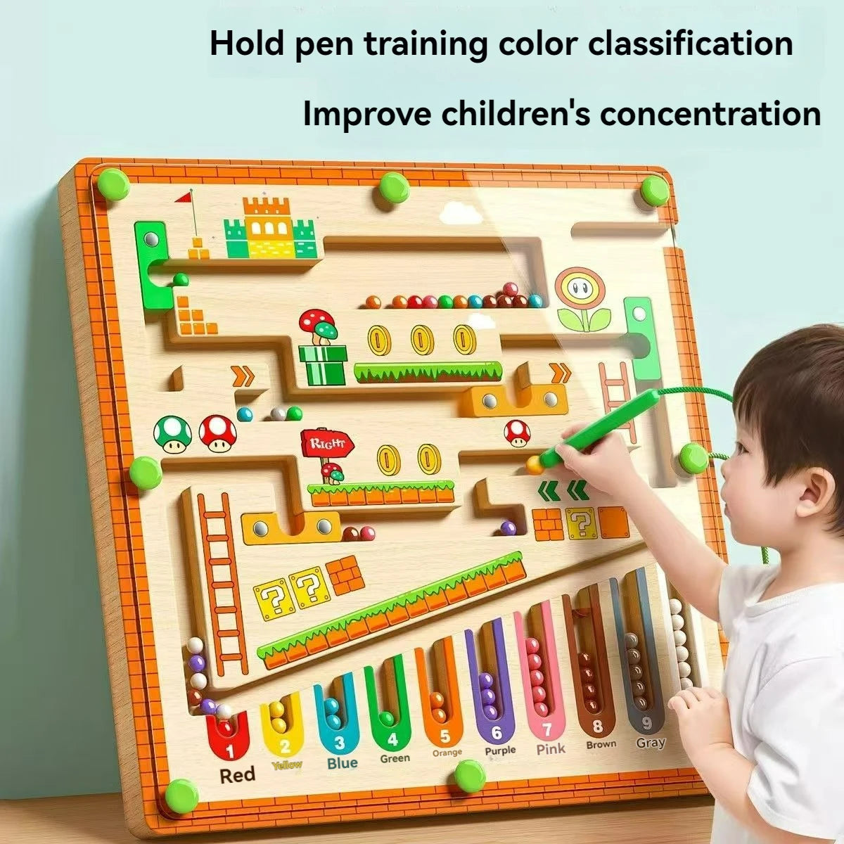 Mario themed children's magnetic toy